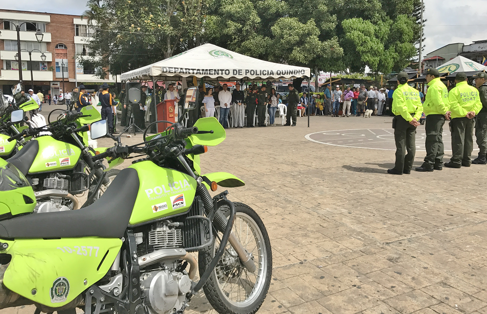Gobierno departamental acompañó a la Policía Quindío en el lanzamiento del Plan Cosecha en Quimbaya
