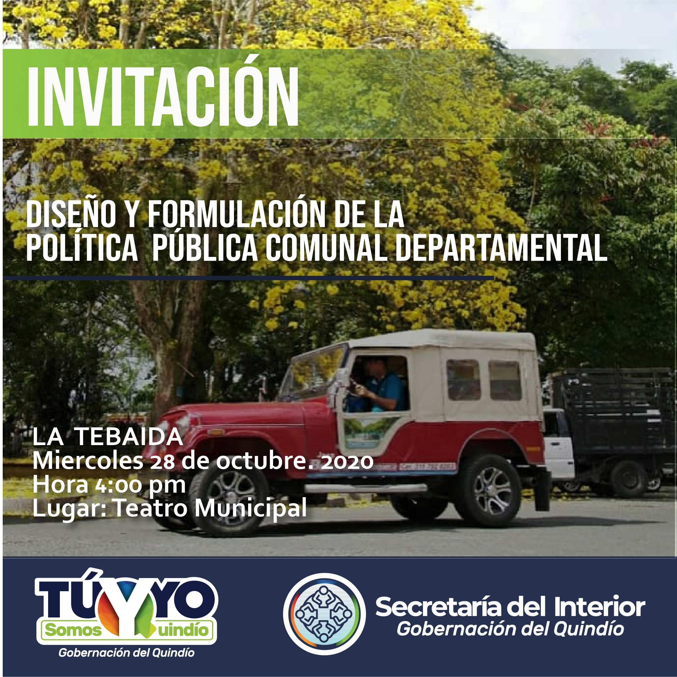 INVITACION La Tebaida POLITICA PUBLICA COMUNAL