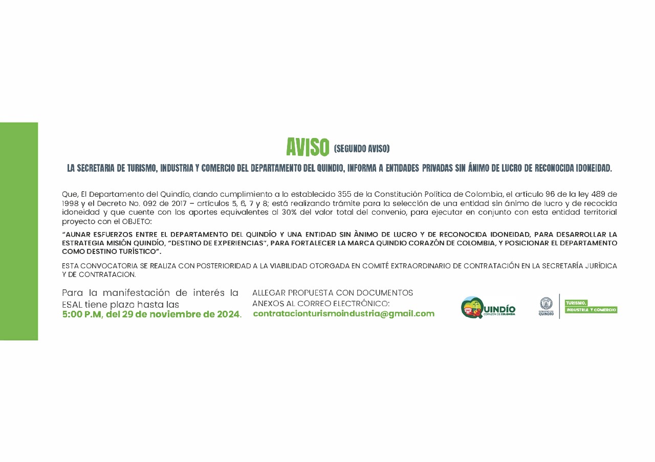 2DO AVISO CAMARA DE COMERCIO