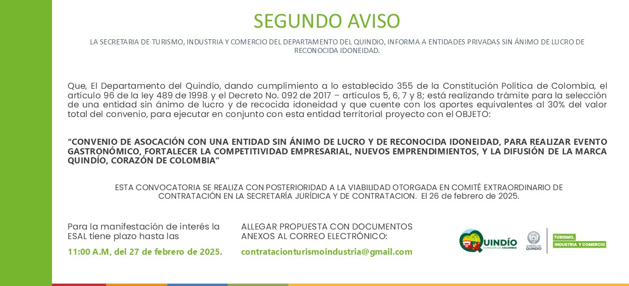 SEGUNDO AVISO