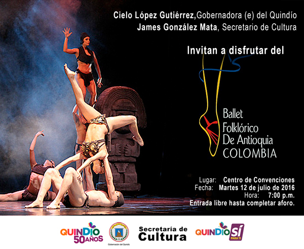 Invitacion Baller Folklorico de Antioquia Redes