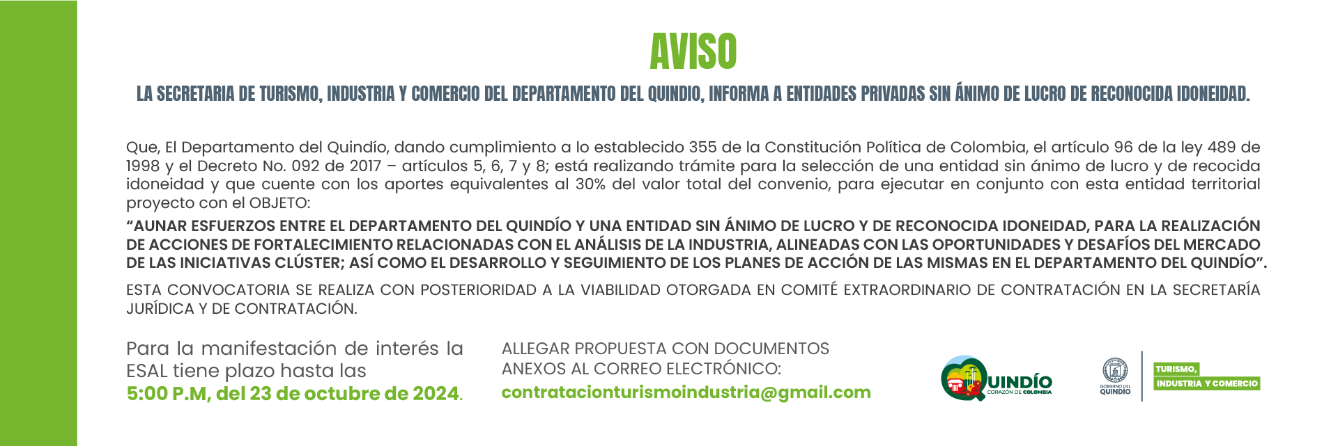 AVISO PEQUENO CLUSTER