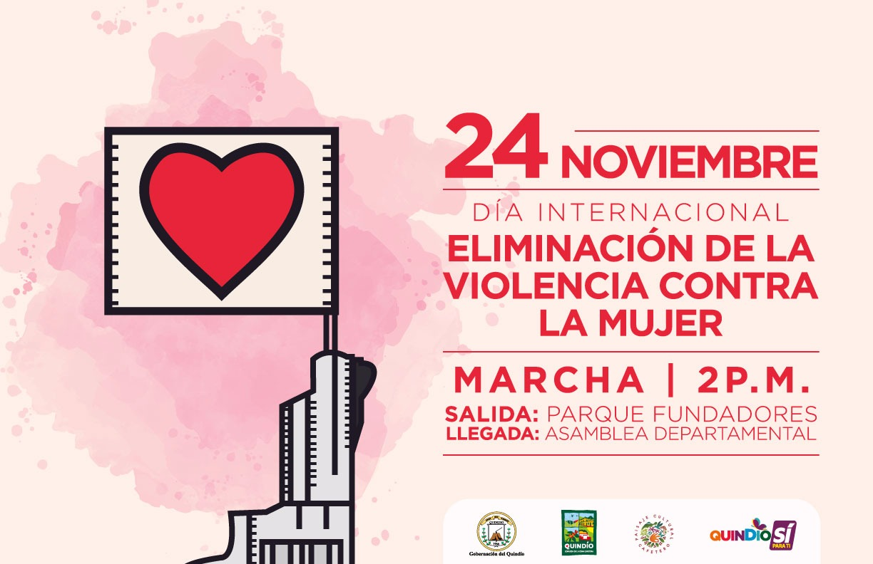 Este viernes se realizará la Marcha por la Eliminación de la Violencia Contra la Mujer en el Quindío