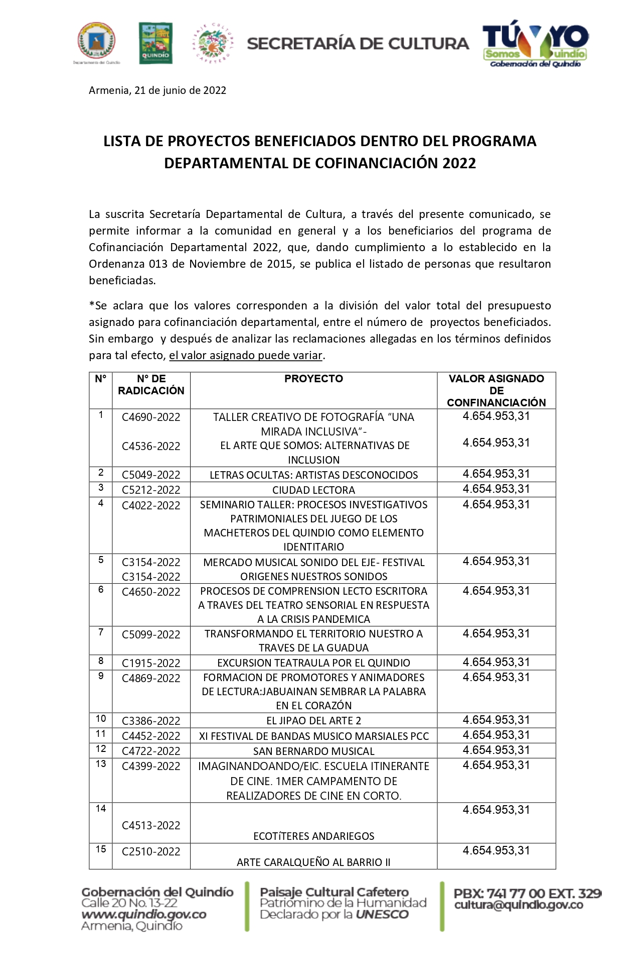 LISTADO COFINANCIACIÓN DEPARTAMENTAL page 0001