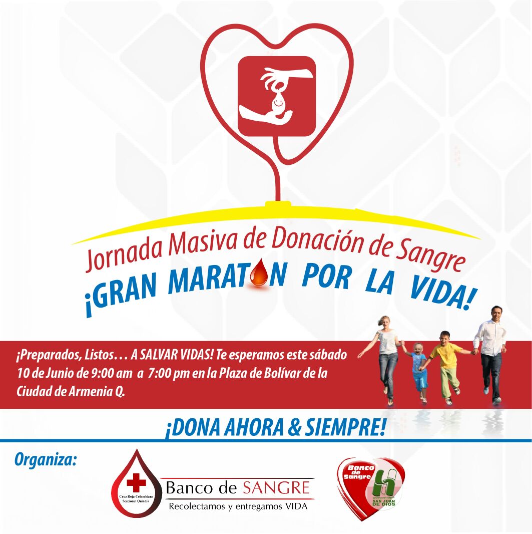 Jornada masiva de donación de sangre Gran Maratón Por La Vida