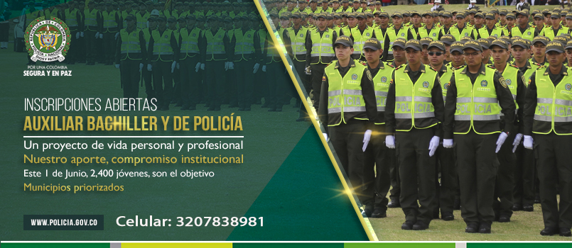 Policía Nacional abrirá el próximo 1 de junio la convocatoria para auxiliares bachilleres y de Policía