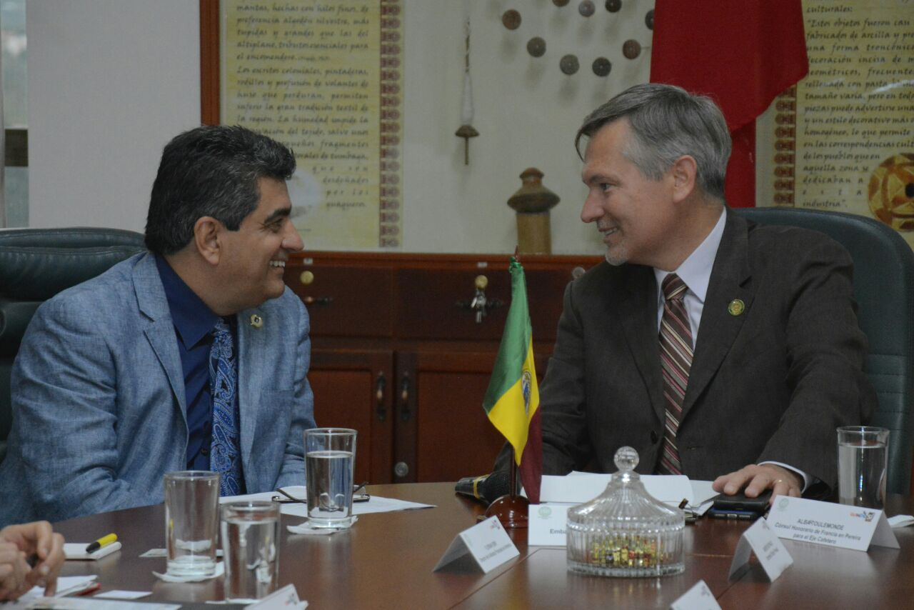 Gobernador del Quindío recibió al Embajador de Francia quien visitó el departamento para estrechar lazos de cooperación