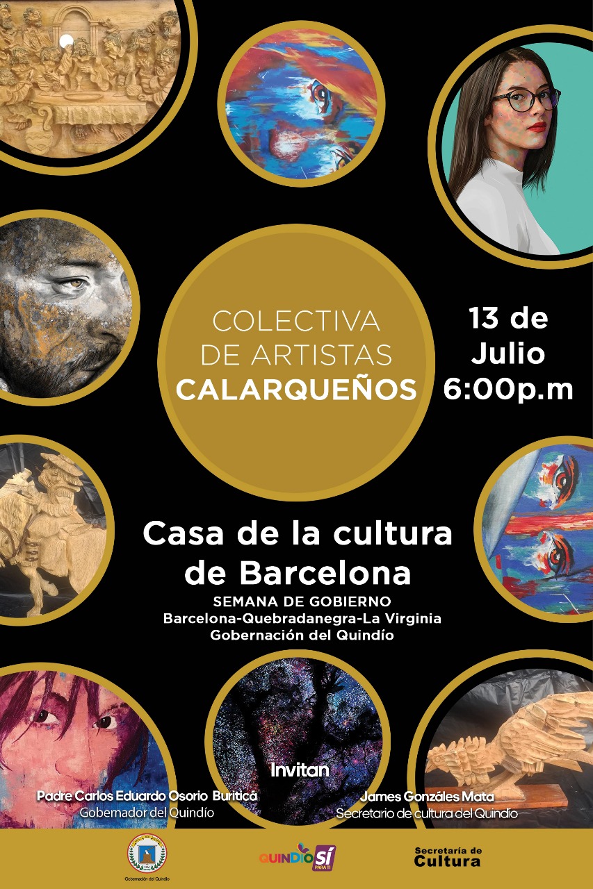 Gobierno departamental inaugurará exposición Colectiva de Artistas Calarqueños en Barcelona