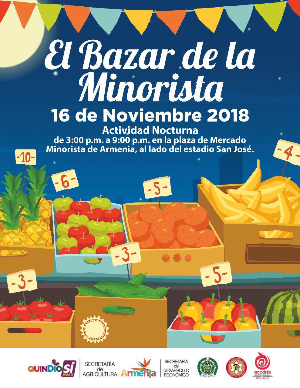 Este viernes 16 de noviembre se realiza en Armenia el Bazar de la Minorista