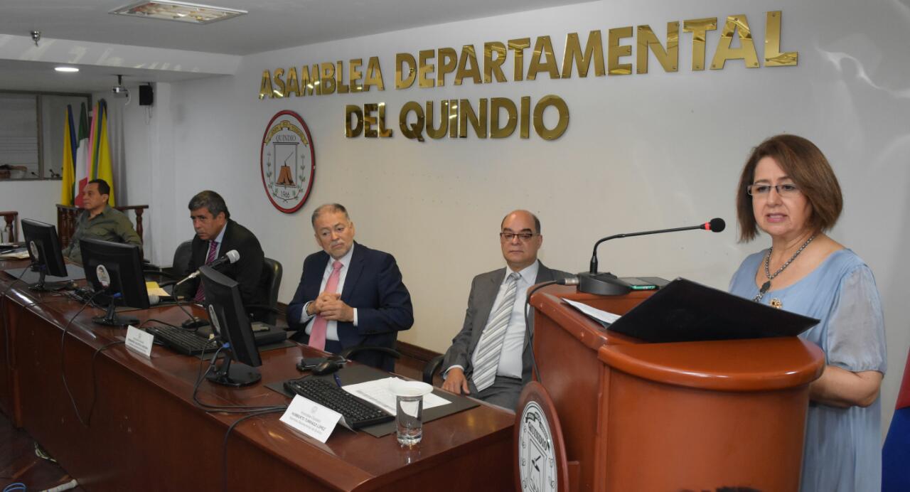 Gobernadora E del Quindío instaló en la Honorable Asamblea Departamental el tercer periodo de sesiones ordinarias del 2018